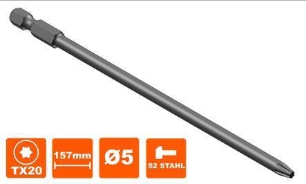 Ersatzbit, Spit Speed 55 Easy Click, Torx TX-20,  Ø5 mm, 158 mm