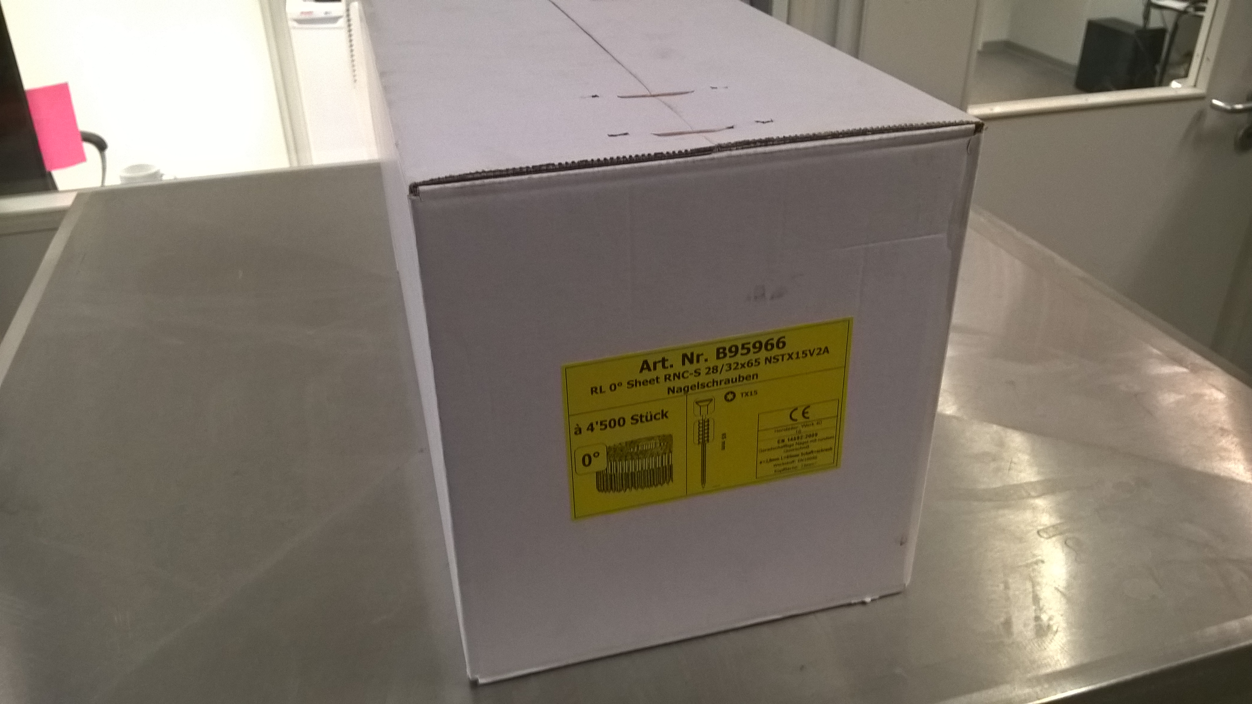 RNC-S 2.8 x 65, Nagelschrauben  TX15 Rostfrei A2, 0-Grad, 4500 Stk.