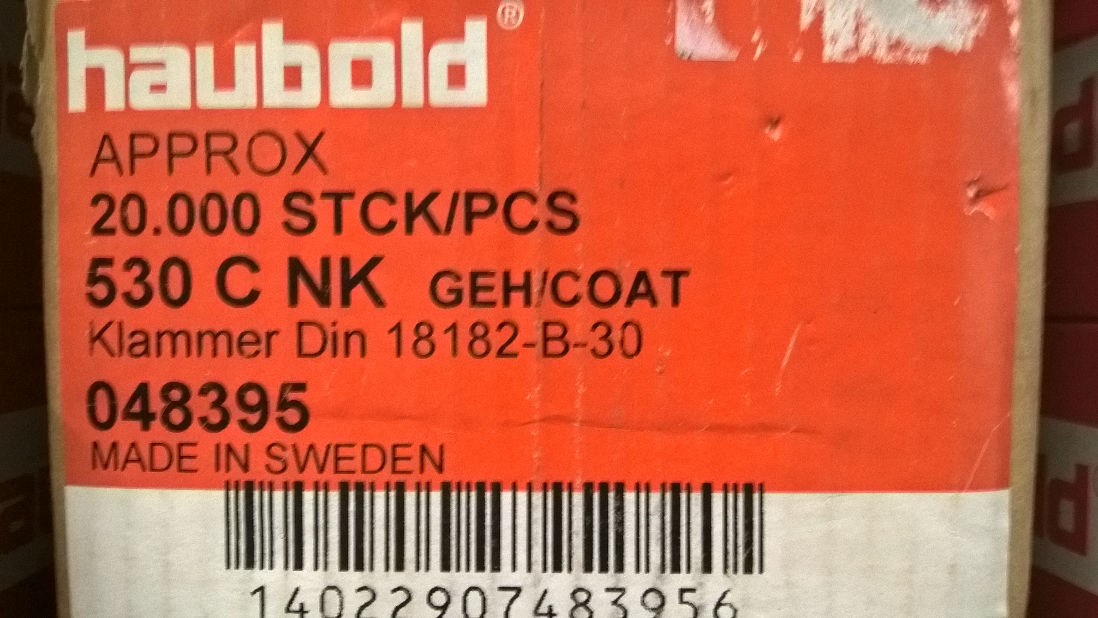 Haubold Klammern KL 530 CNK/H  - 5000 Stück