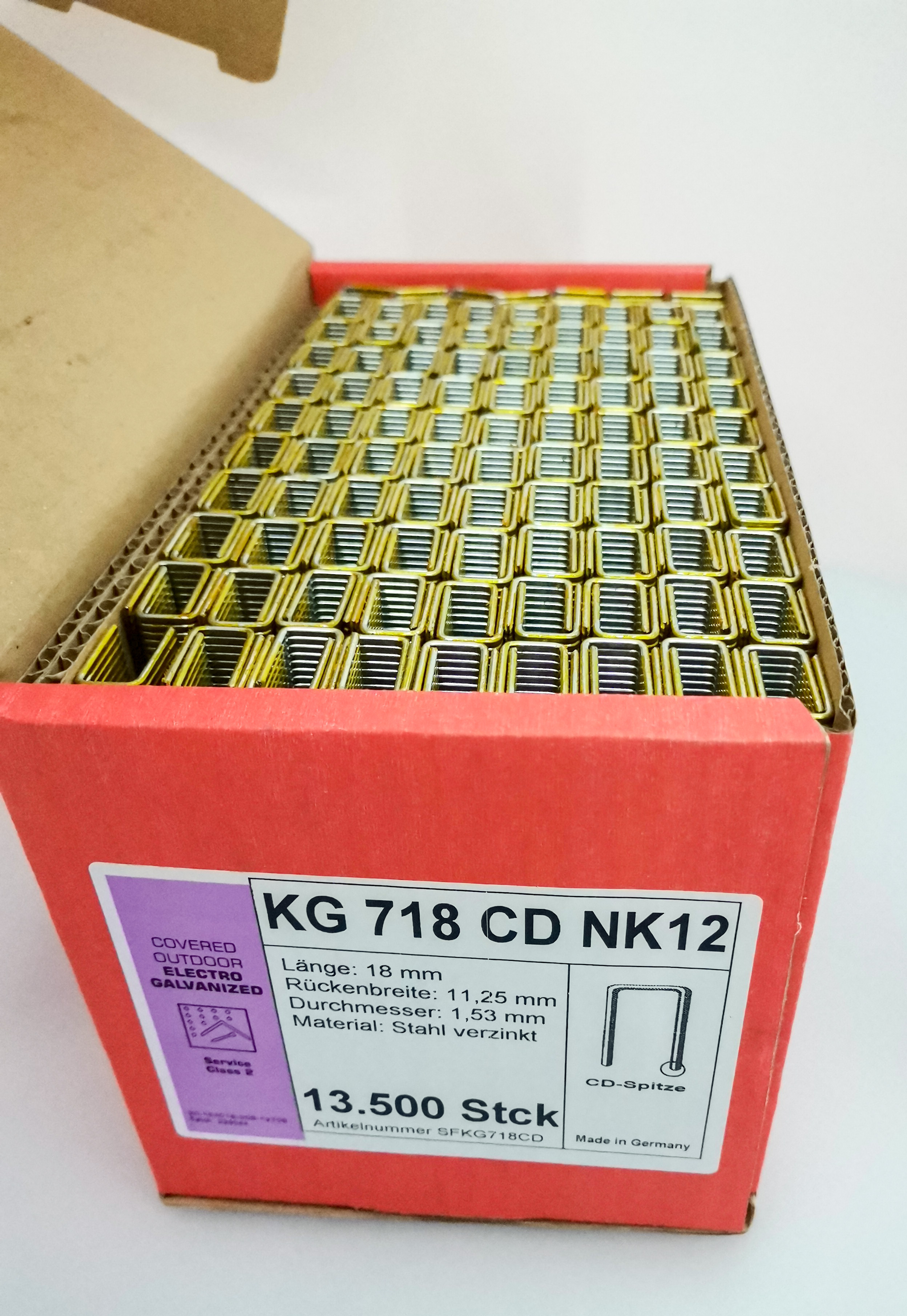 KG718CDNK Klammern 18mm