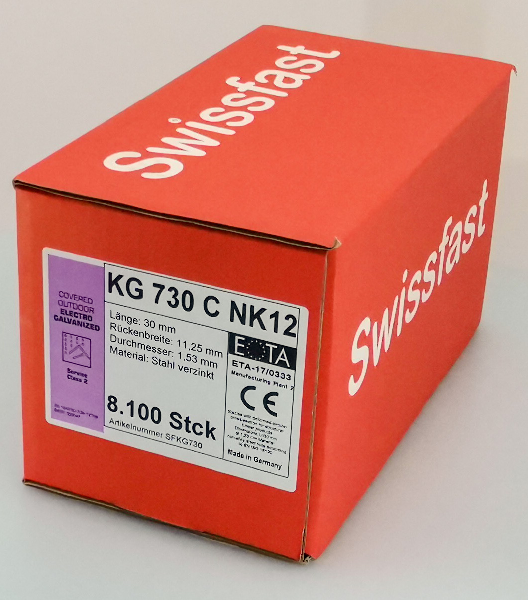 KG730CNK geharzte Klammern 30mm