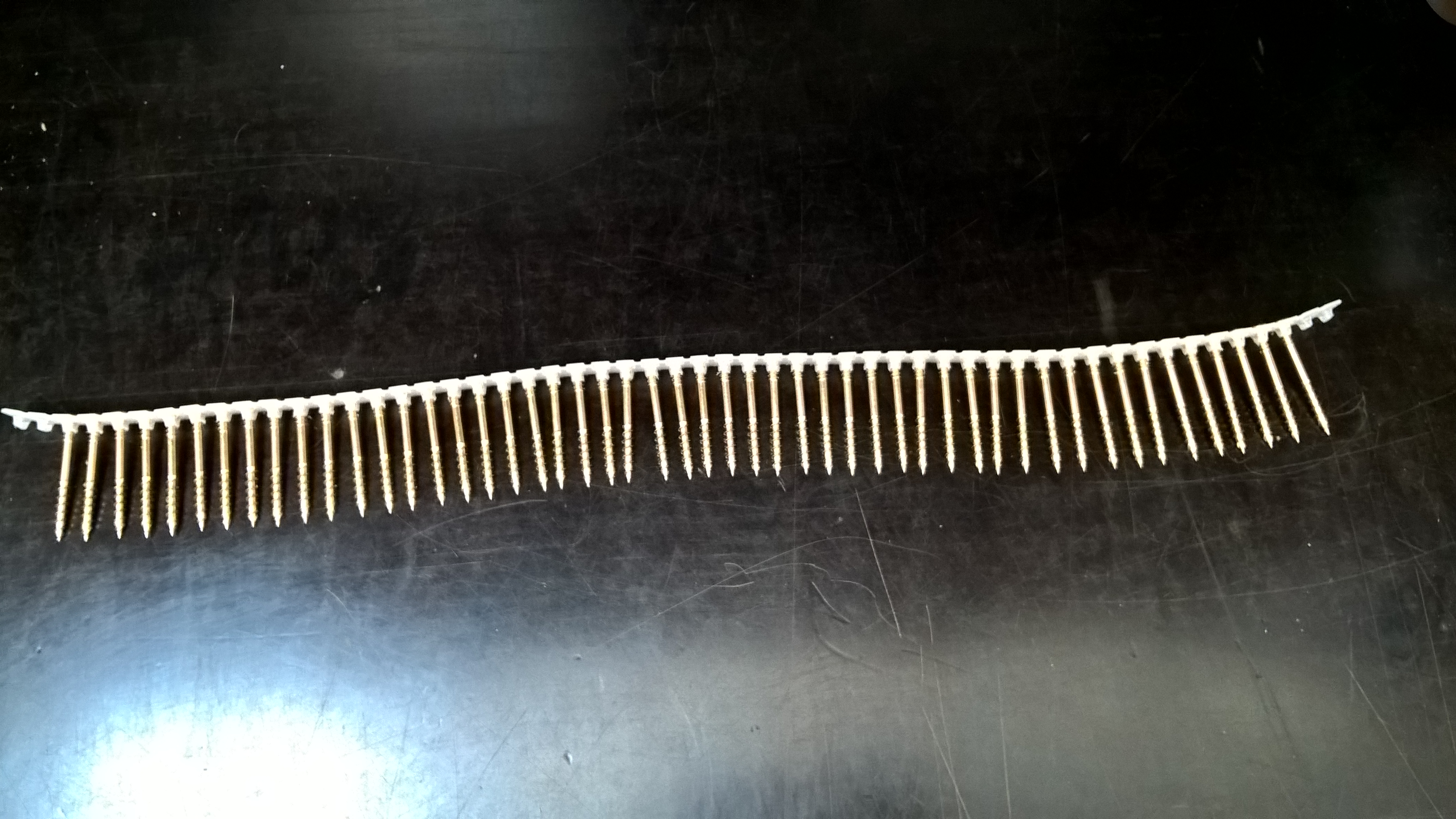 5.0x50mm Magazinierte Holzbauschrauben, 27mm Schaft gelb verzinkt, Torx25, 1.000 Stück