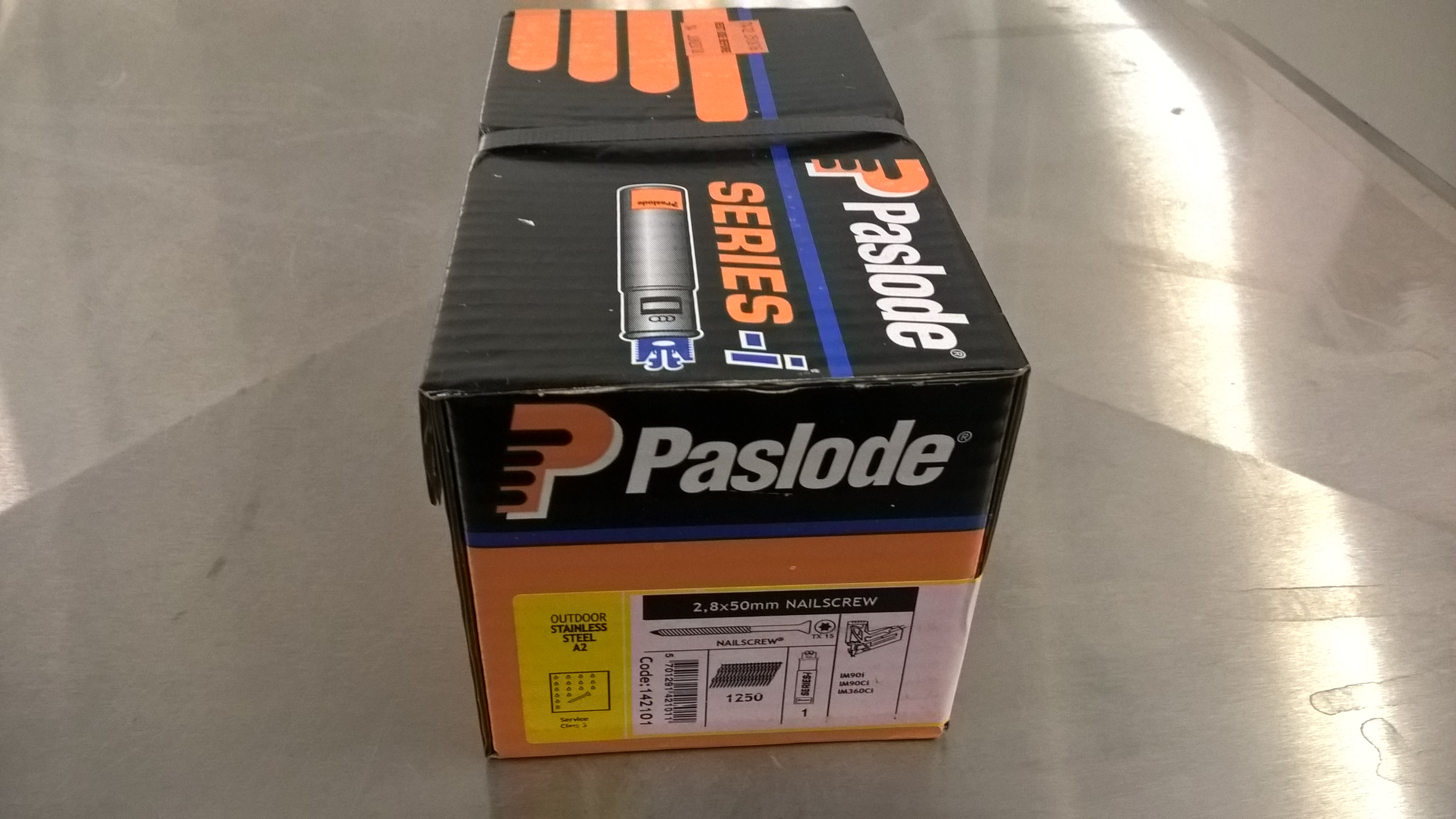 PASLODE 2,8x50 MM Nagelschrauben, A2, inkl. Gas IM 90 CI