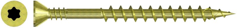 5.0x70mm Magazinierte Holzbauschrauben, gelb verzinkt, Torx25, 1.000 Stück