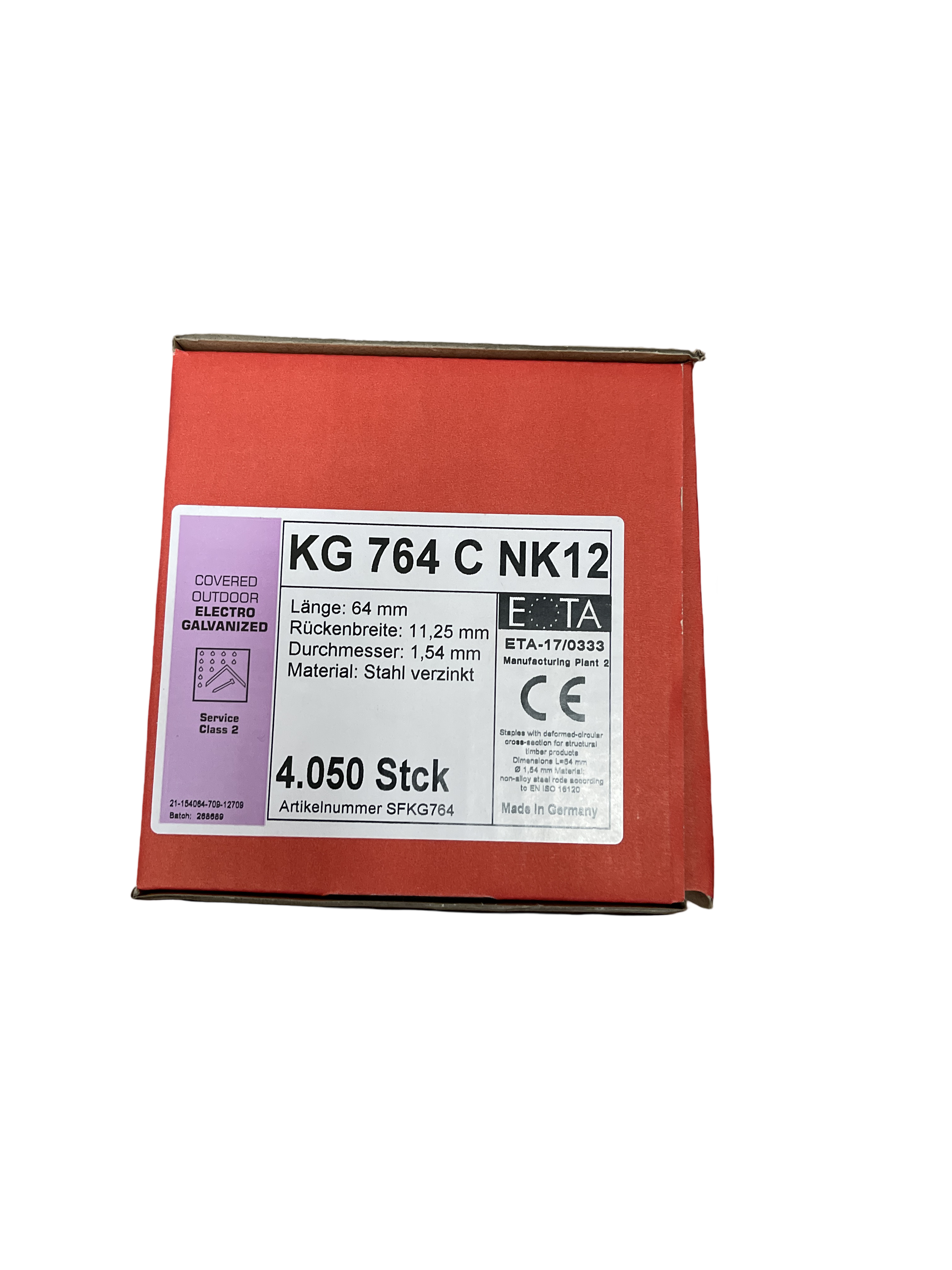 KG764CNK geharzte Klammern 64mm mit ETA