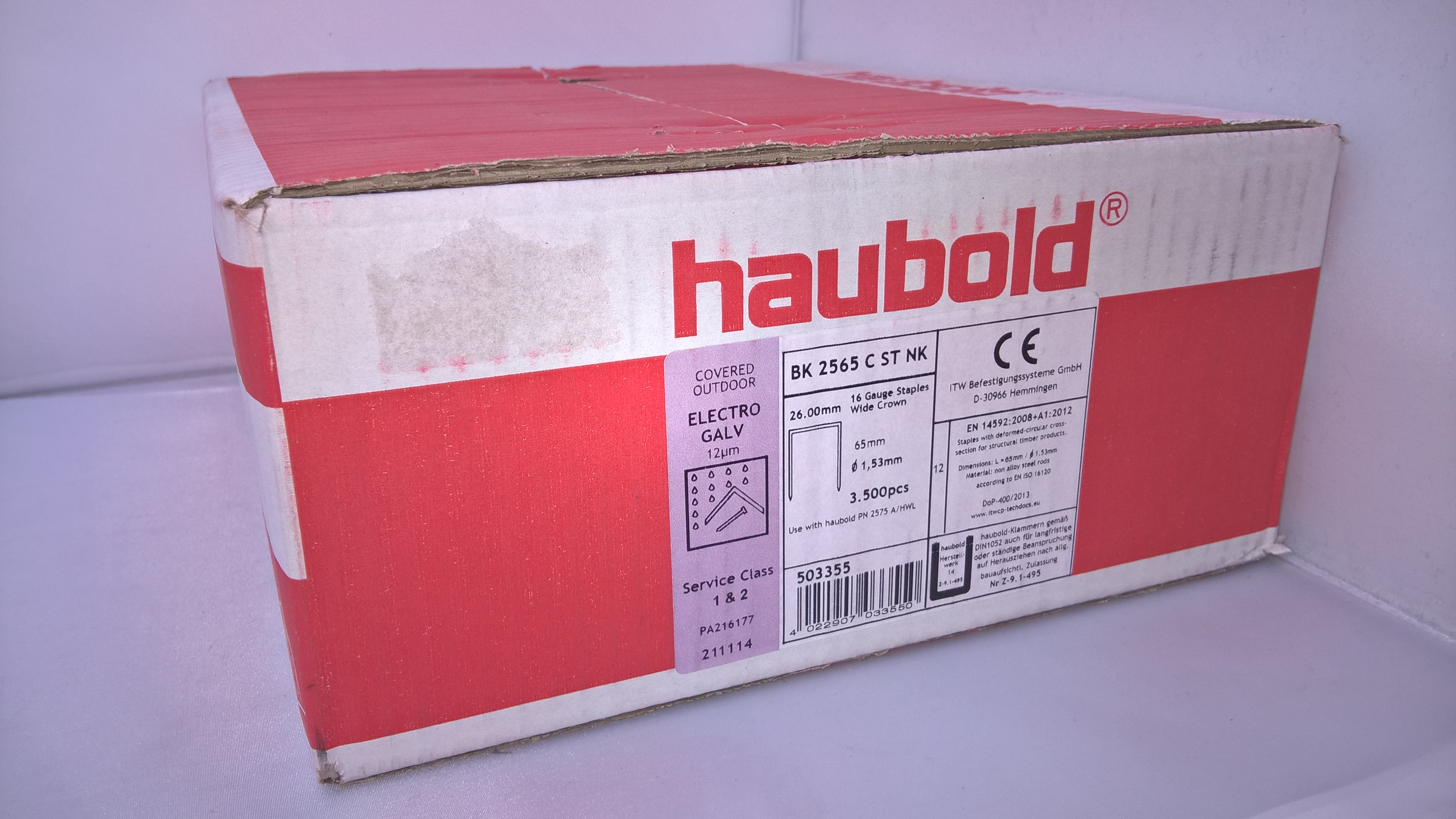 Haubold Klammern BK 2565 CNK/H - 3500 Stück