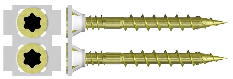 4,2x45mm magazinierte Holzbauschraube, gelb verzinkt, Torx20, 1.000 Stück