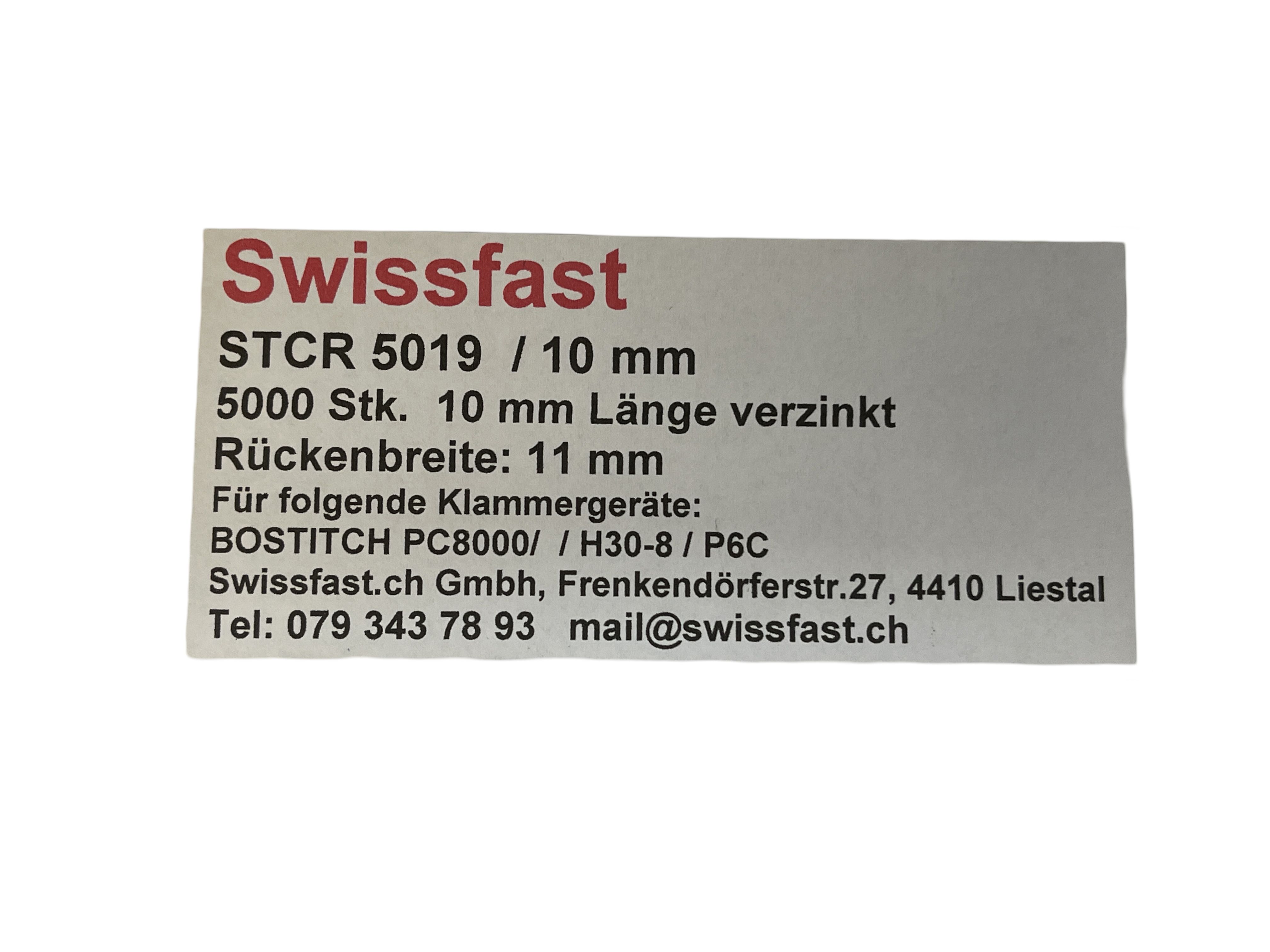 Passend für Bostitch Heftklammer STCR 5019 5000Stk. Länge 10 mm