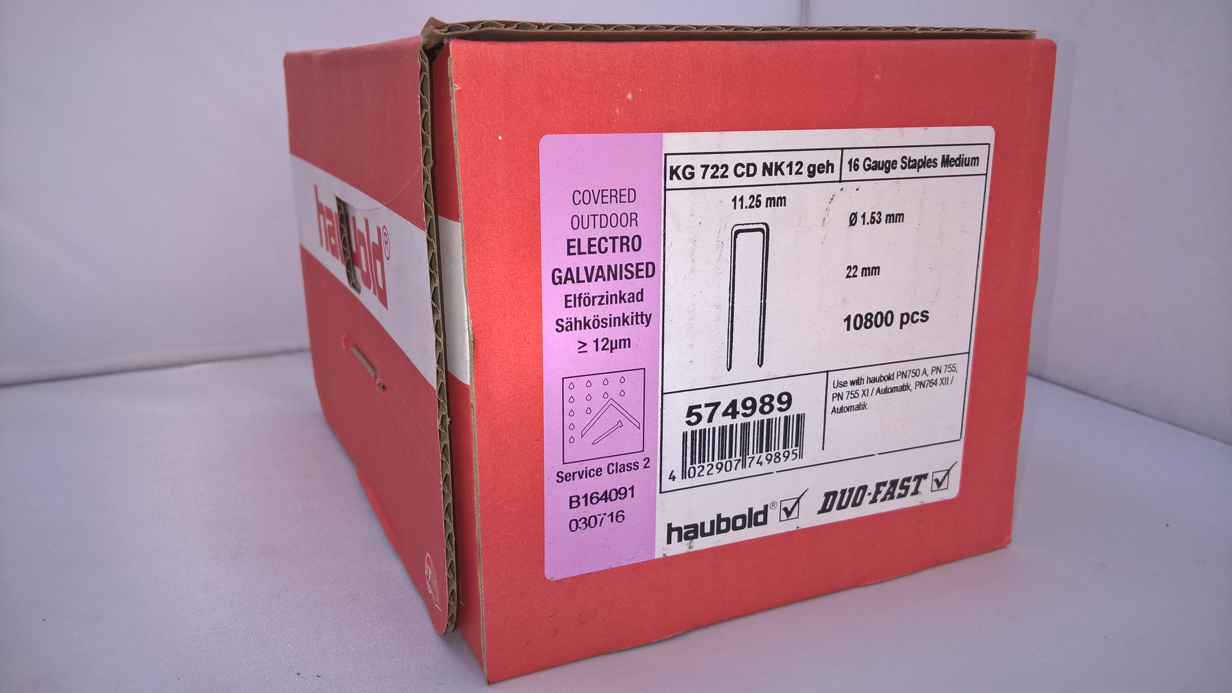 Haubold Klammern KG 722 CDNK/H - 10800 Stück